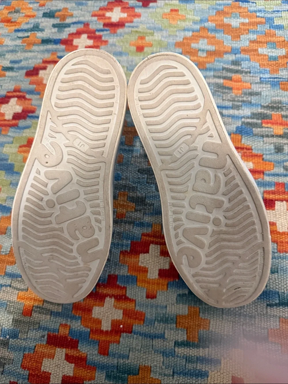 Native Silver Glitter Jefferson Slip-On Kids Shoes